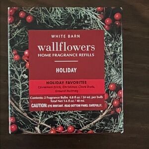 NWT White Barn Holiday Wallflowers Home Fragrance Refills